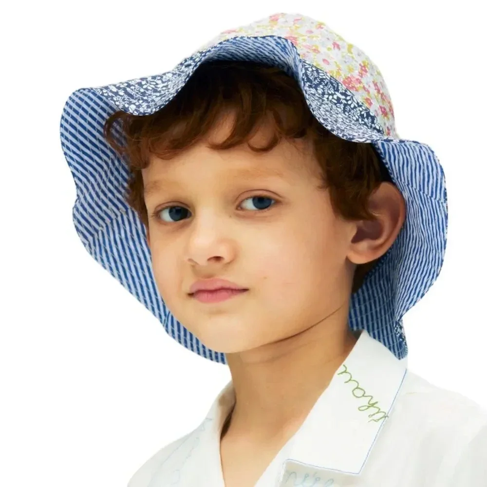 ZARA Kids | Multicolored | FLORAL AND STRIPED BUCKET HAT LIMITED EDITION